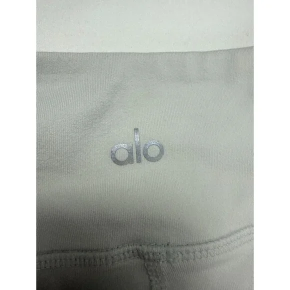 Alo High Waist Moto Long Legging In Alloy Matte/Glossy Panels Size M - Picture 5 of 11